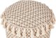Beliani Puf pleciony ⌀ 50 cm beżowy PIRAK 2