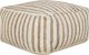 Beliani Puf 60 x 60 x 30 cm beżowo-biały ALMATTI 1