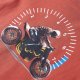 vidaXL Koszulka dziecięca z długimi rękawami, nadruk z motorem, henna, 104 4