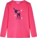 vidaXL Koszulka dziecięca z długimi rękawami, z jelonkiem, jasnoróżowa, 140 1
