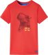 vidaXL Koszulka dziecięca z krótkimi rękawami i dinozaurem, czerwona, 104 1