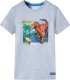 vidaXL Koszulka dziecięca z krótkimi rękawami, z dinozaurem, szara, 116 1