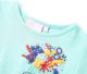 vidaXL Koszulka dziecięca, z kwiatowym nadrukiem, jasna mięta, 128 3