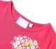 vidaXL Koszulka dziecięca, z kwiatowym nadrukiem, jaskraworóżowa, 116 3
