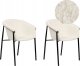 Beliani Zestaw 2 krzeseł do jadalni boucle biały AMES 11