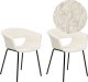 Beliani Zestaw 2 krzeseł do jadalni boucle biały ELMA 1