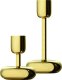 Iittala Nappula candlesticks 107mm +183 mm brass 2 pcs. 1