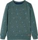 vidaXL Bluza dziecięca z nadrukiem w pieski, ciemnozielony melanż, 116 1