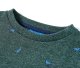 vidaXL Bluza dziecięca z nadrukiem w pieski, ciemnozielony melanż, 116 3