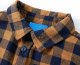 vidaXL Dziecięca koszula w kratę, koniakowo-niebieska, 104 3