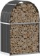 Drewutnia vidaXL Stojak na drewno, antracyt, 80x45x120 cm, stal galwanizowana Lumarko! 2