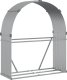 Drewutnia vidaXL Stojak na drewno, srebrny, 120x45x140 cm, stal galwanizowana 2