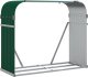 Drewutnia vidaXL Stojak na drewno, zielony, 120x45x100 cm, stal galwanizowana 2