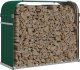 Drewutnia vidaXL Stojak na drewno, zielony, 120x45x100 cm, stal galwanizowana 3