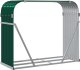 Drewutnia vidaXL Stojak na drewno, zielony, 120x45x100 cm, stal galwanizowana 6