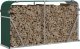 Drewutnia vidaXL Stojak na drewno, zielony, 180x45x100 cm, stal galwanizowana 3