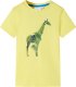 vidaXL Koszulka dziecięca z nadrukiem żyrafy, żółta, 116 1