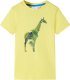 vidaXL Koszulka dziecięca z nadrukiem żyrafy, żółta, 128 1