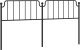 vidaXL Metalowe wezgłowie, czarne, 200 cm 2