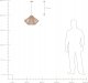 Lampa wisząca Beliani Lampa wisząca beżowa PALMETTO 6