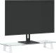 vidaXL Podstawka pod monitor, biała, 60x20x8 cm, szkło i metal 3