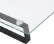 vidaXL Podstawka pod monitor, czarna, 60x35x8cm, szkło hartowane metal 7