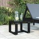vidaXL Stolik ogrodowy, czarny, 40x38x28,5 cm, lite drewno sosnowe 1