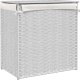 vidaXL Kosz na pranie z 2 komorami, biały, 53x35x57 cm, polirattan 6