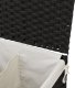 vidaXL Kosz na pranie z 2 komorami, czarny, 53x35x57 cm, polirattan 8