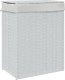 vidaXL Kosz na pranie z pokrywą, biały, 46x33x60 cm, polirattan 2