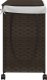 vidaXL Kosz na pranie z kółkami, ciemny brąz, 60x35x60,5 cm, rattan 5
