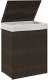 vidaXL Kosz na pranie z pokrywą, ciemny brąz, 46x33x60 cm, polirattan 4