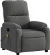 vidaXL Rozkładany fotel masujący, ciemnoszary, obity mikrofibrą 3