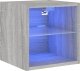 vidaXL vidaXL Ścienna szafka TV z LED, szary dąb sonoma, 30x28,5x30 cm 1