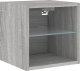 vidaXL vidaXL Ścienna szafka TV z LED, szary dąb sonoma, 30x28,5x30 cm 6