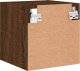 vidaXL vidaXL Ścienna szafka TV z LED, brązowy dąb, 30x28,5x30 cm 9