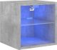 vidaXL vidaXL Ścienna szafka TV z LED, szarość betonu, 30x28,5x30 cm 1