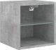 vidaXL vidaXL Ścienna szafka TV z LED, szarość betonu, 30x28,5x30 cm 6