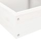 vidaXL vidaXL Donica ogrodowa, 4-poziomowa, 80,5x79x36 cm, biała, sosnowa 7
