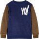 vidaXL Bluza dziecięca z patchworkowym wzorem, granatowa, 140 1