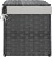 vidaXL Kosz na pranie, z pokrywą, szary, 55,5x35x34 cm, polirattan 5