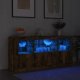vidaXL Szafka z oświetleniem LED, przydymiony dąb, 142,5x37x67 cm 1