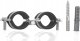 Geko Obejma metalowa z gumą do rur podwójna 3/4" 26-30mm (200) 3