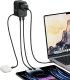 Ładowarka Usams USAMS Adapter siec 1xUSB+2xUSB-C T62 65W 4w1 US/AU/EU/UK czarny/black CC199TC01 (US-CC199) Univesal Travel Charger 6