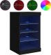 vidaXL vidaXL Szafka z oświetleniem LED, czarna, 41x37x67 cm 2