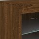 vidaXL vidaXL Szafka z oświetleniem LED, brązowy dąb, 41x37x67 cm 9