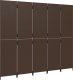 vidaXL Parawan 5-panelowy, brązowy, polirattan 4