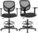 Krzesło biurowe Songmics Krzesło Biurowe Ergonomiczny Stołek Roboczy Z Podłokietnikami Wysokość Siedziska 55-75 Cm Wysokie Krzesło Robocze Z Regulowanym 8