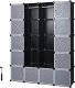 Songmics Szafa Z 2 Drążkami Na Ubrania 180 X 145 X 37 Cm Czarna, Schwarz, 143 X 178 X 36 Cm 1