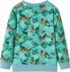 vidaXL Bluza dziecięca w kwiaty i tygrysy, jasnozielony melanż, 128 2